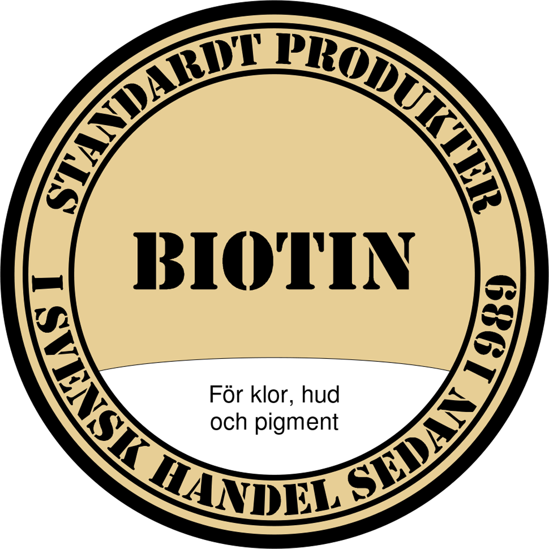 Standardt BIOTIN . För klur, hud och pigment.