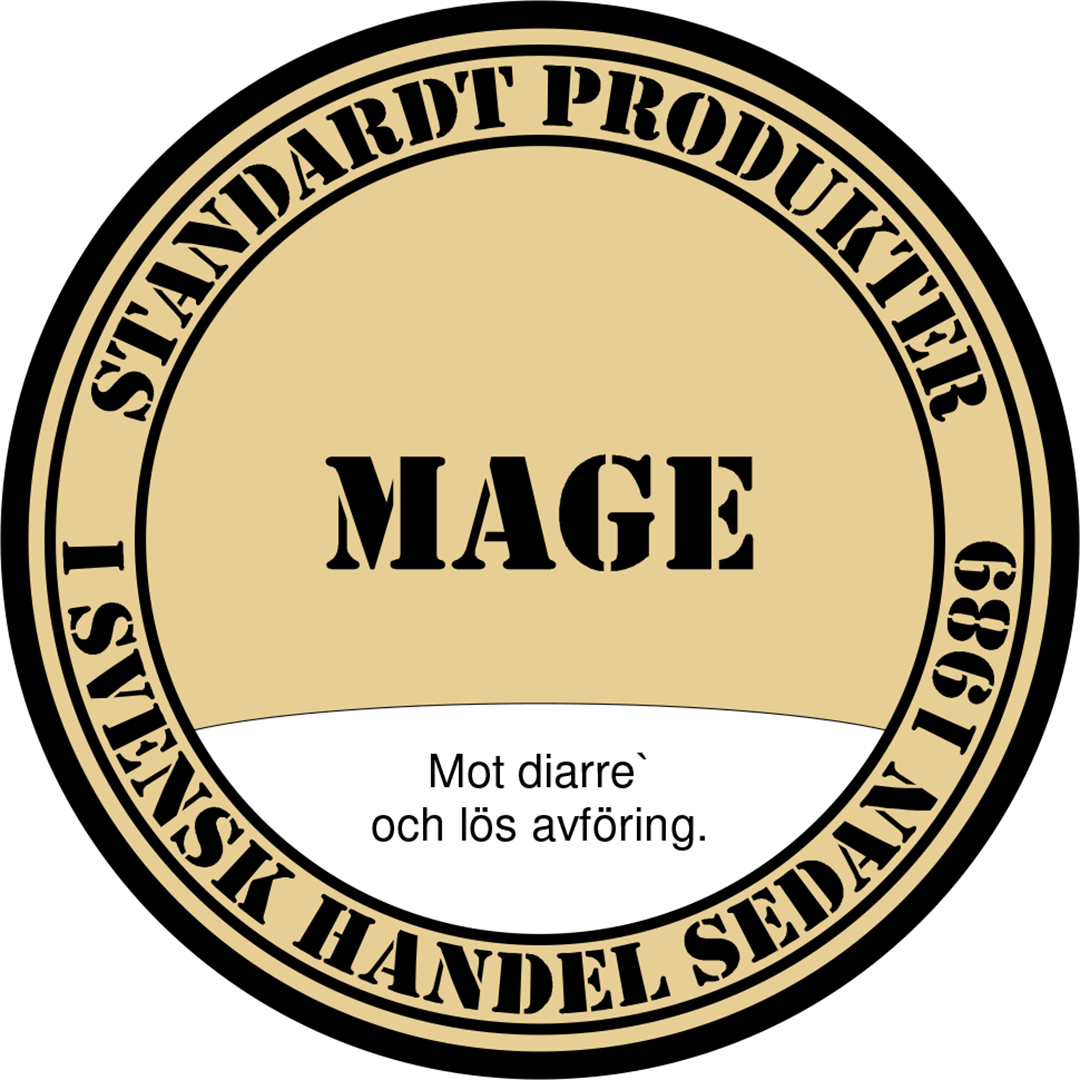 Standardt MAGE . Mot diarré och lös avföring.