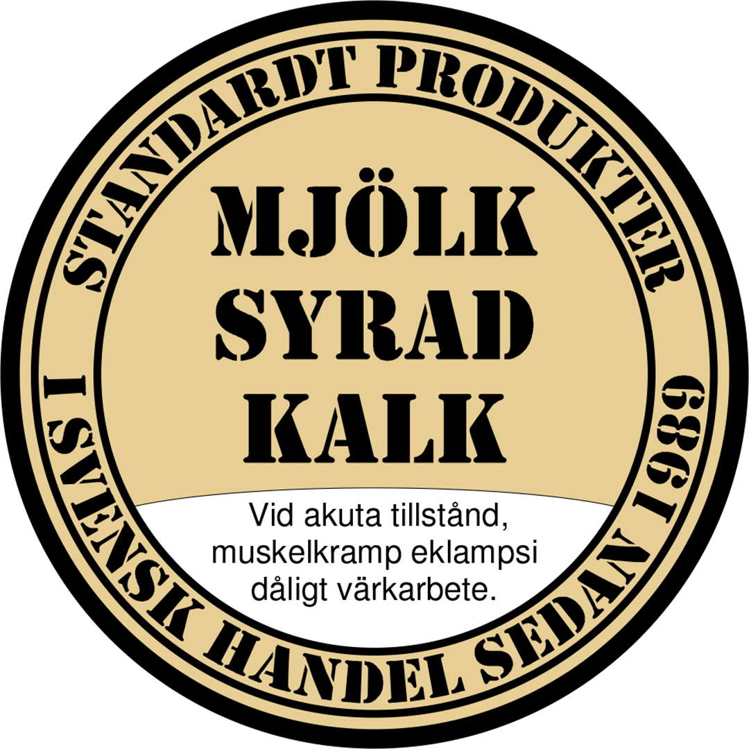 Standardt MJÖLKSYRAD KALK . Vid akuta tillstånd, muskelkramp, eklampsi, dåligt värkarbete.